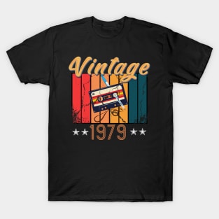 41th Birthday 41 Years Old 41th Vintage Retro cassette Mixtape Music Cassette 1979 Birthday T-Shirt